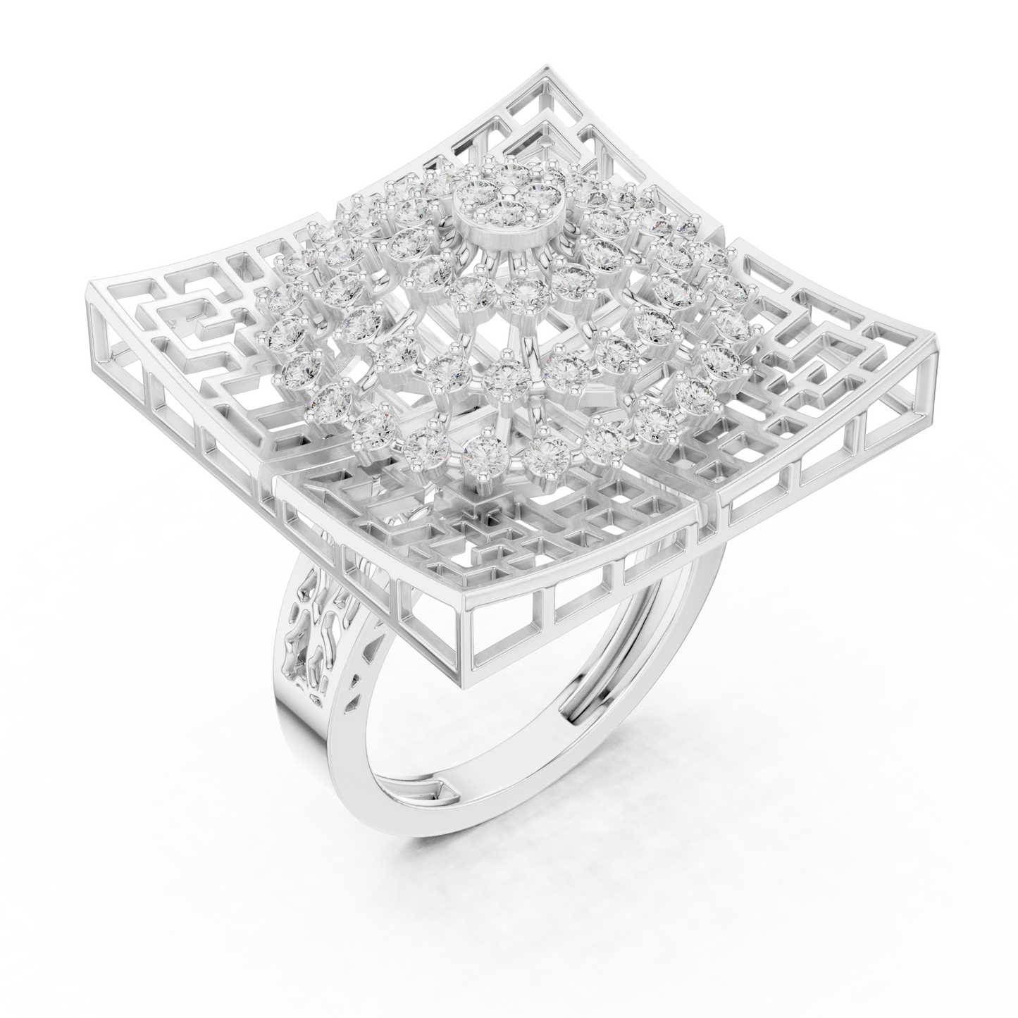 Mixed Shape Lab Grown Diamond Halo Ring