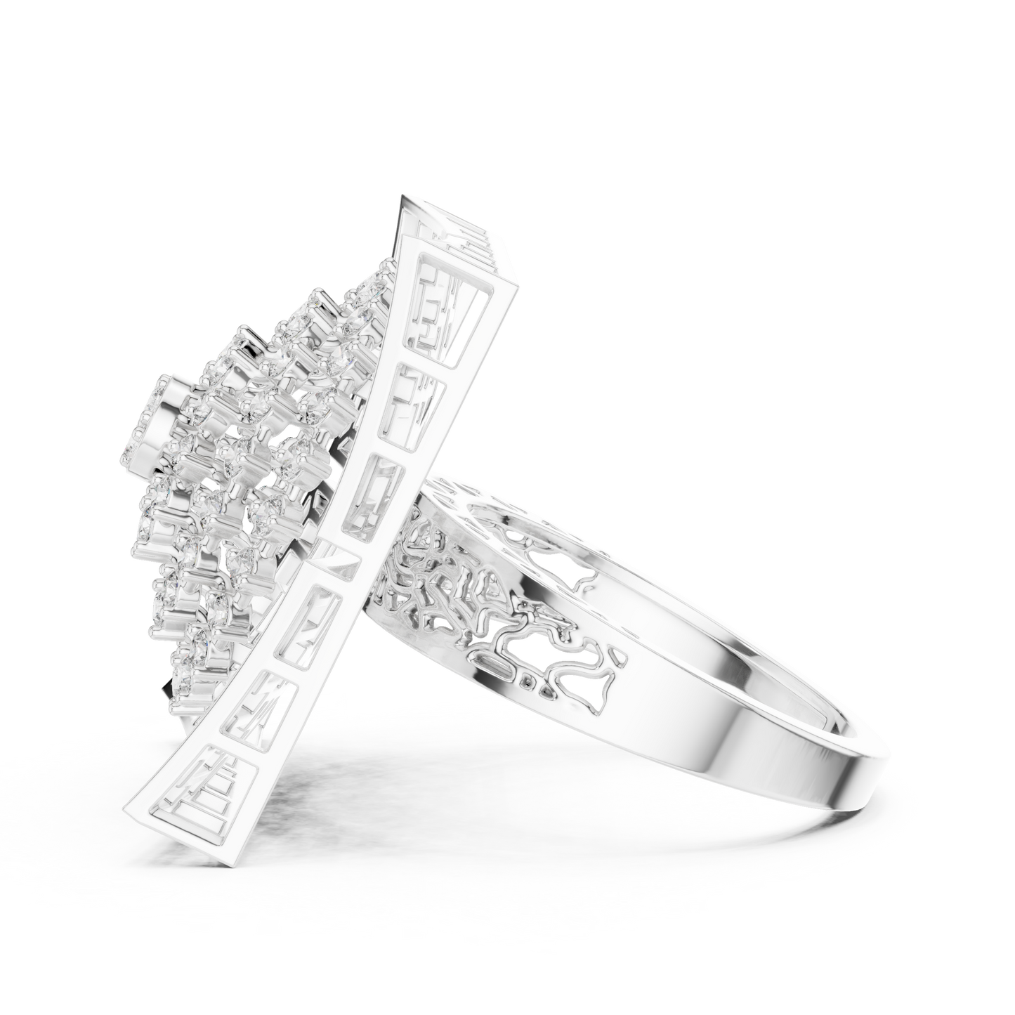 Mixed Shape Lab Grown Diamond Halo Ring