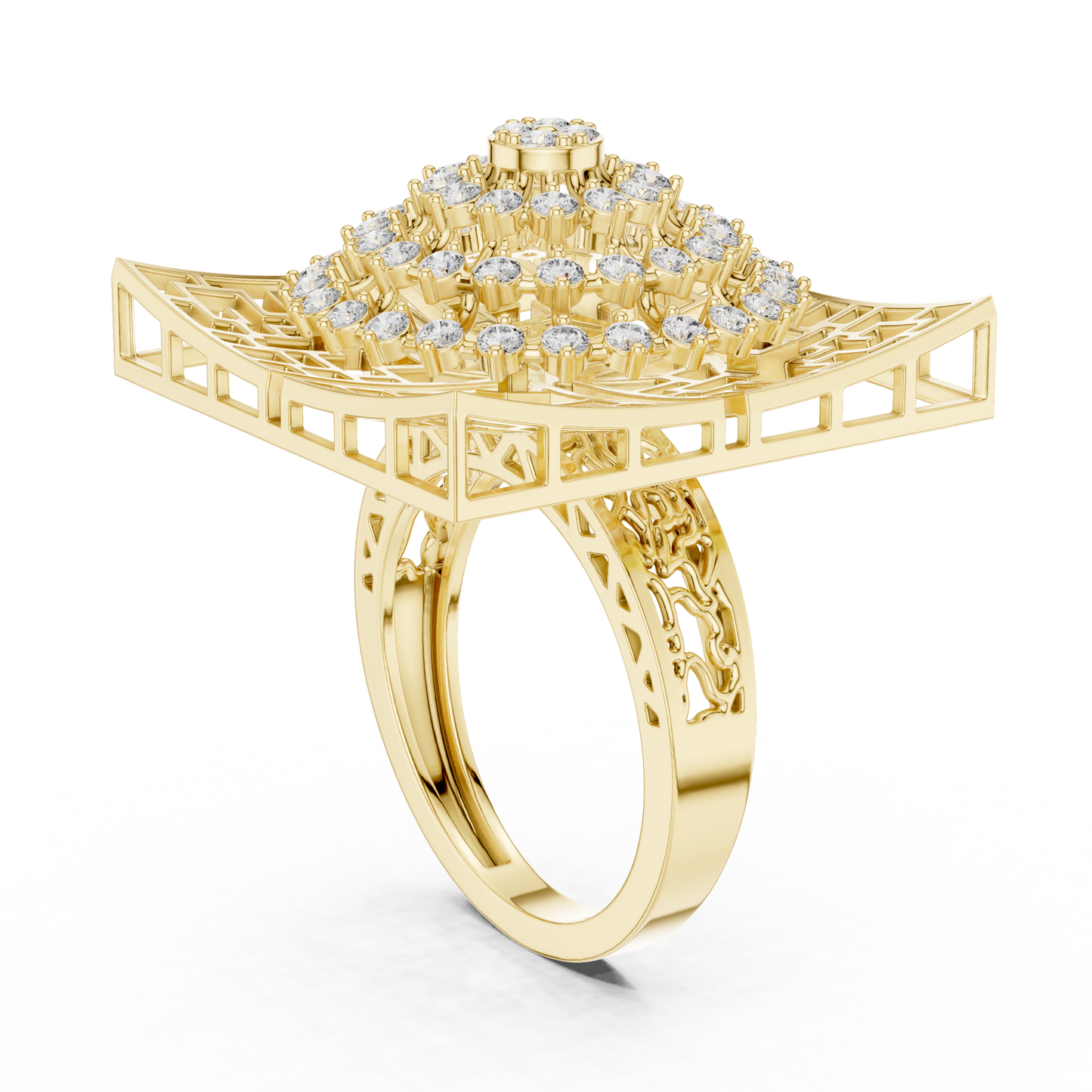 Mixed Shape Lab Grown Diamond Halo Ring