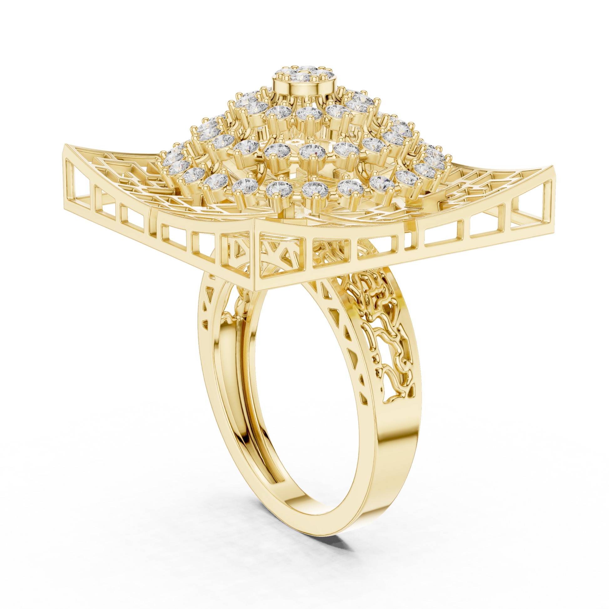 Mixed Shape Lab Grown Diamond Halo Ring