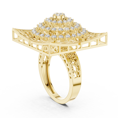 Mixed Shape Lab Grown Diamond Halo Ring