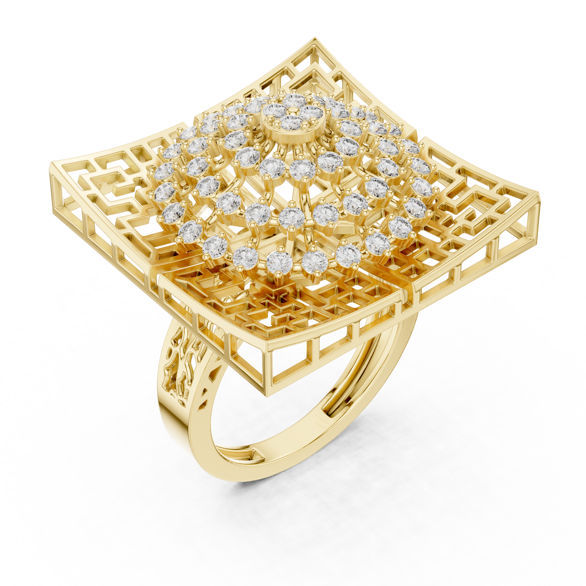 Mixed Shape Lab Grown Diamond Halo Ring
