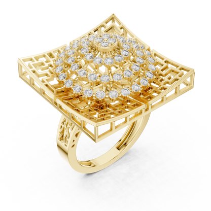 Mixed Shape Lab Grown Diamond Halo Ring