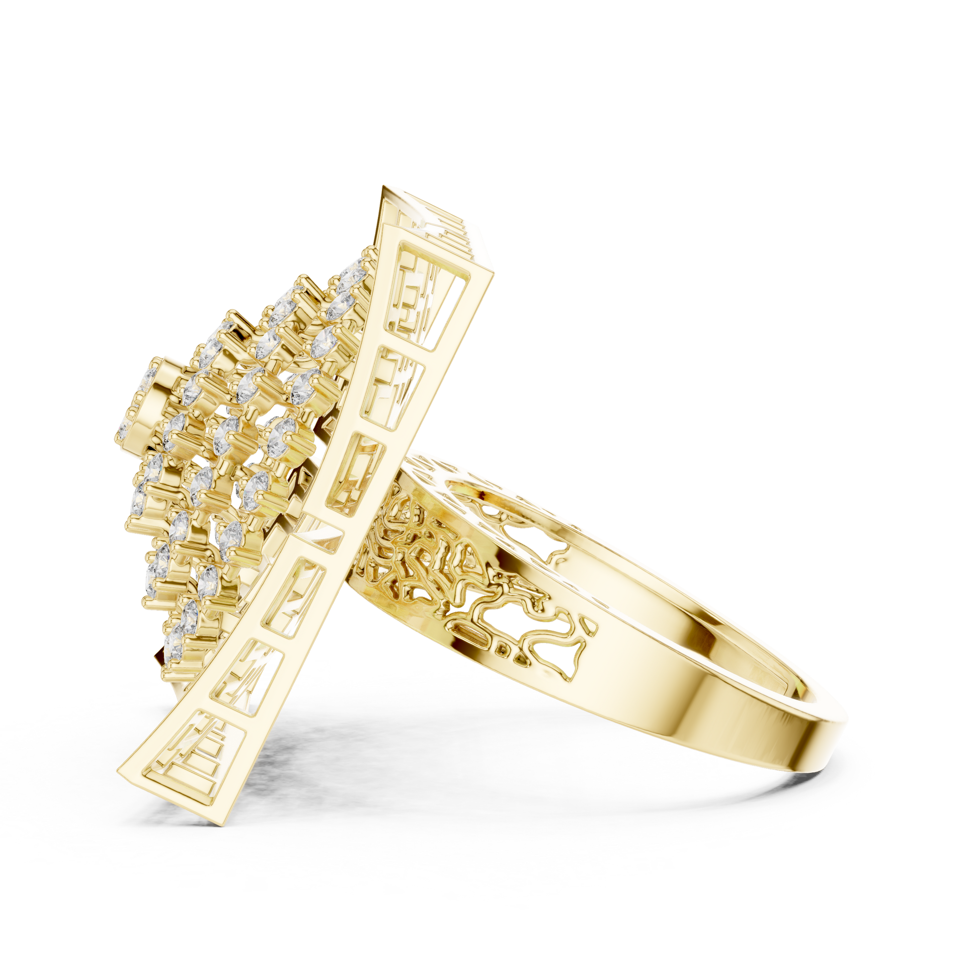Mixed Shape Lab Grown Diamond Halo Ring