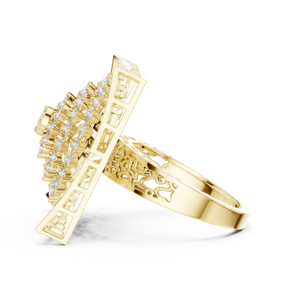Mixed Shape Lab Grown Diamond Halo Ring