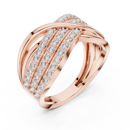 Round Pave Lab Grown Diamond Ring