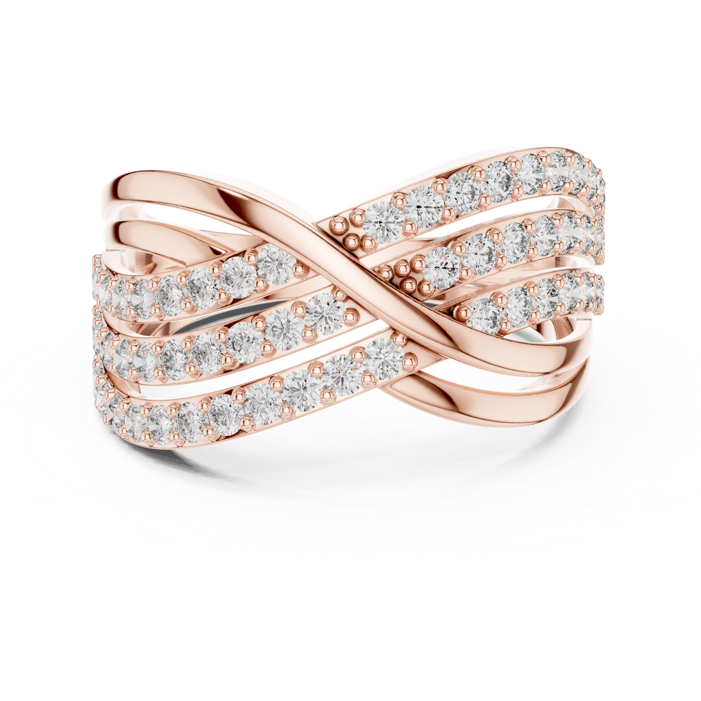 Round Pave Lab Grown Diamond Ring