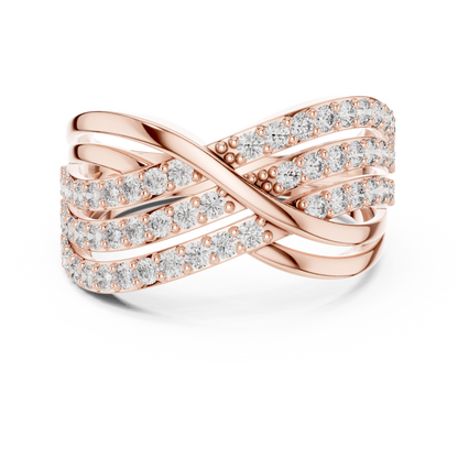 Round Pave Lab Grown Diamond Ring
