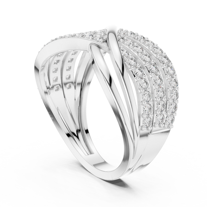 Round Pave Lab Grown Diamond Ring
