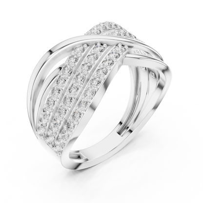 Round Pave Lab Grown Diamond Ring