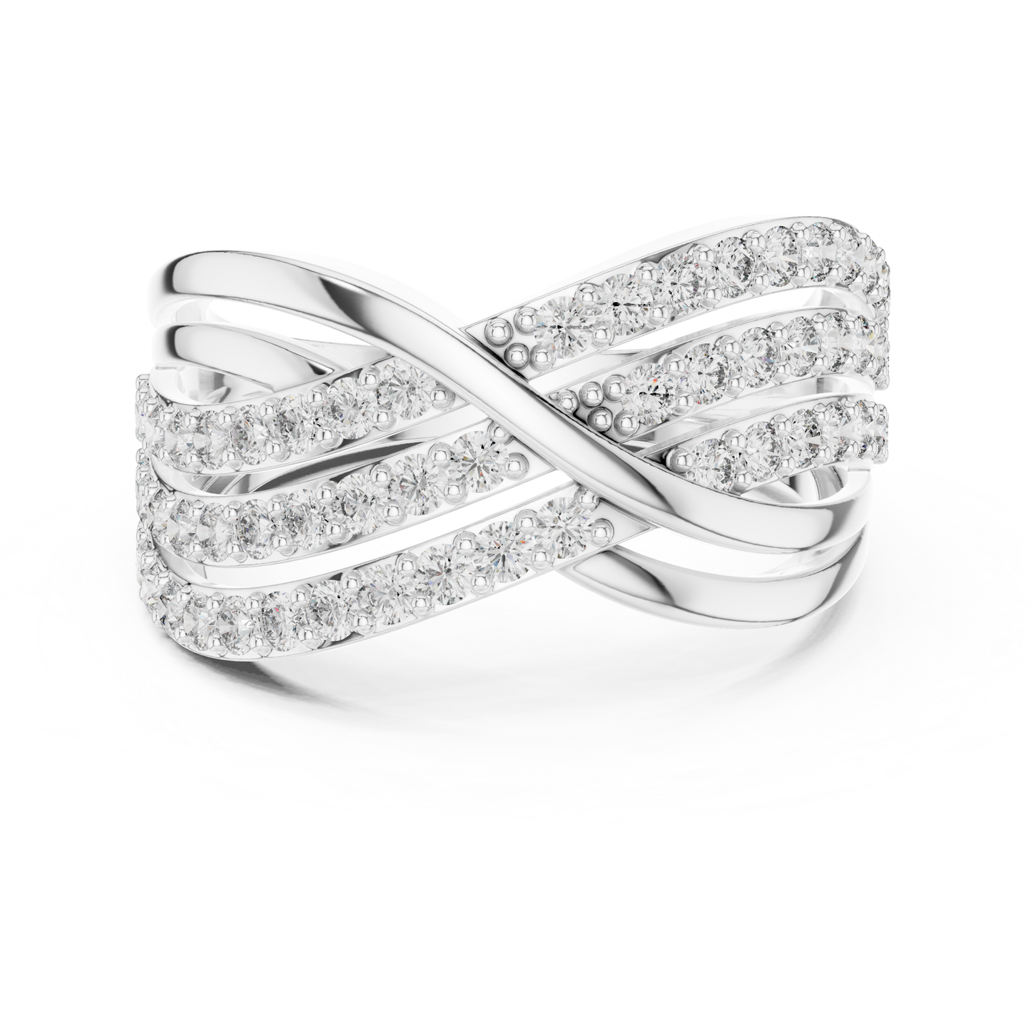 Round Pave Lab Grown Diamond Ring