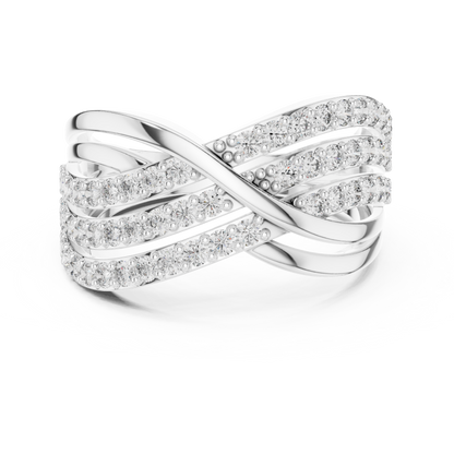 Round Pave Lab Grown Diamond Ring