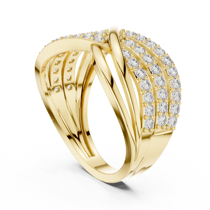 Round Pave Lab Grown Diamond Ring