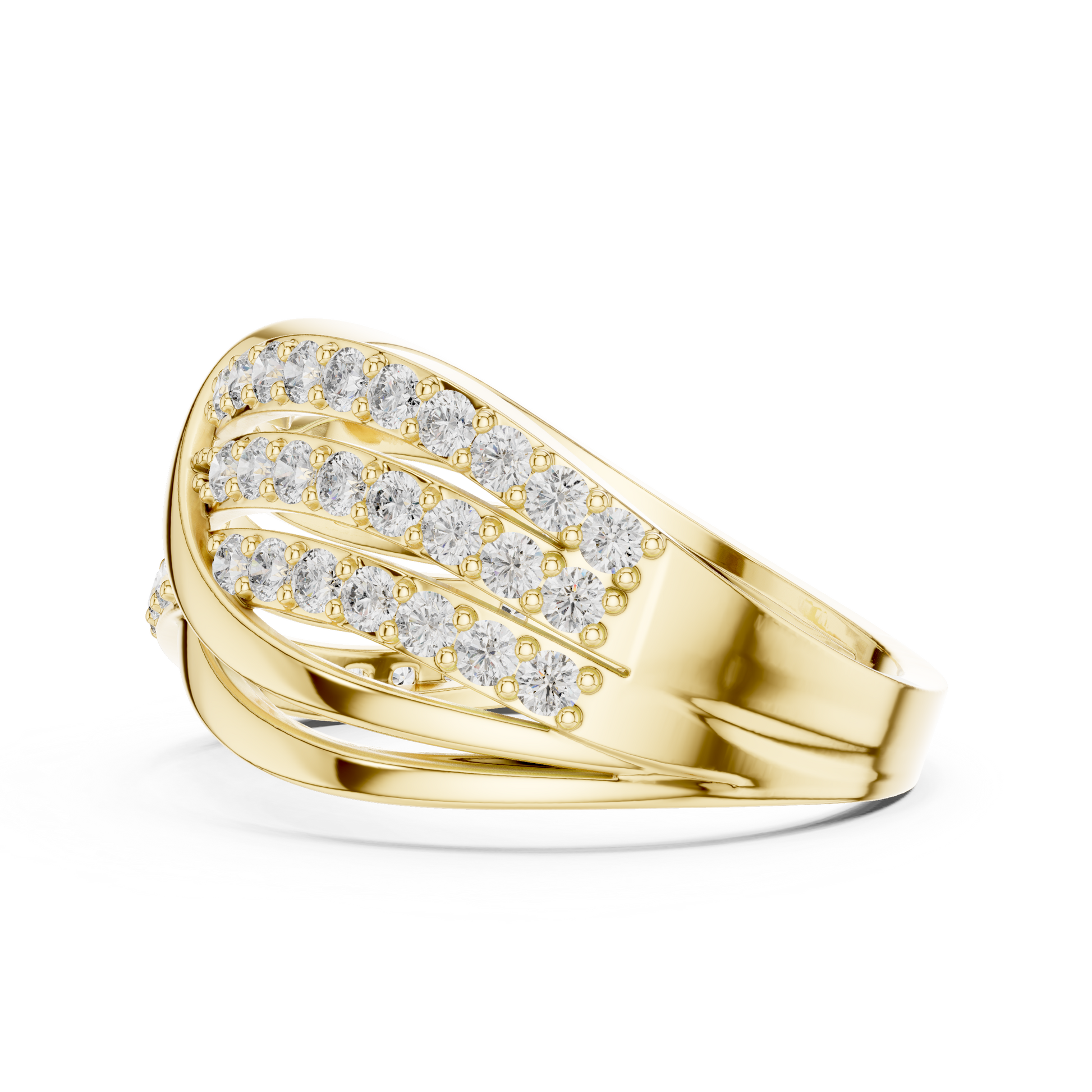 Round Pave Lab Grown Diamond Ring