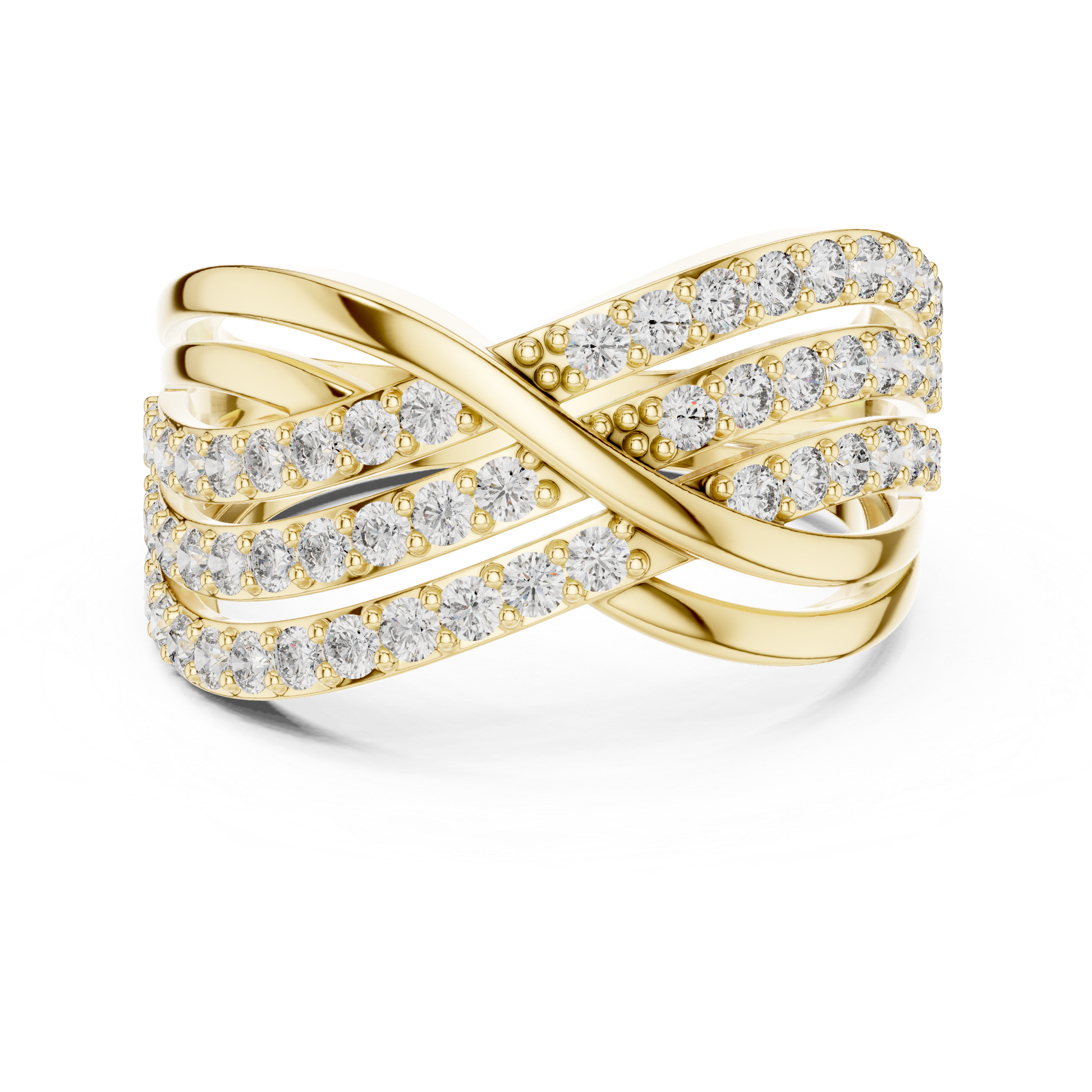 Round Pave Lab Grown Diamond Ring
