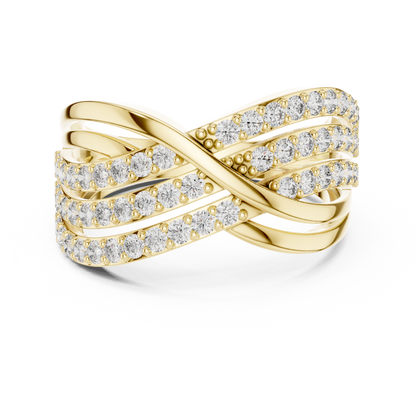 Round Pave Lab Grown Diamond Ring