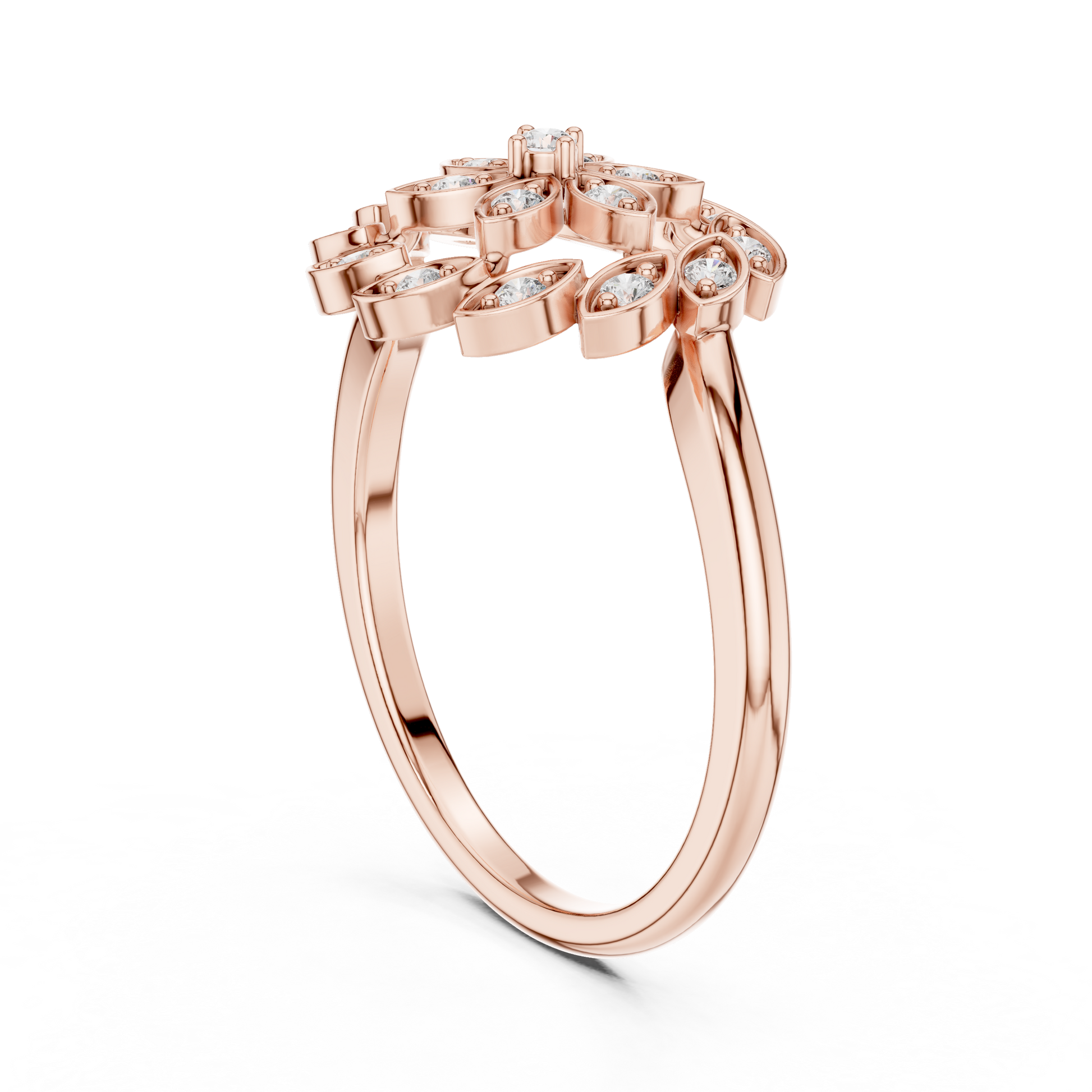 Mixed Shape Lab Grown Diamond Halo Ring