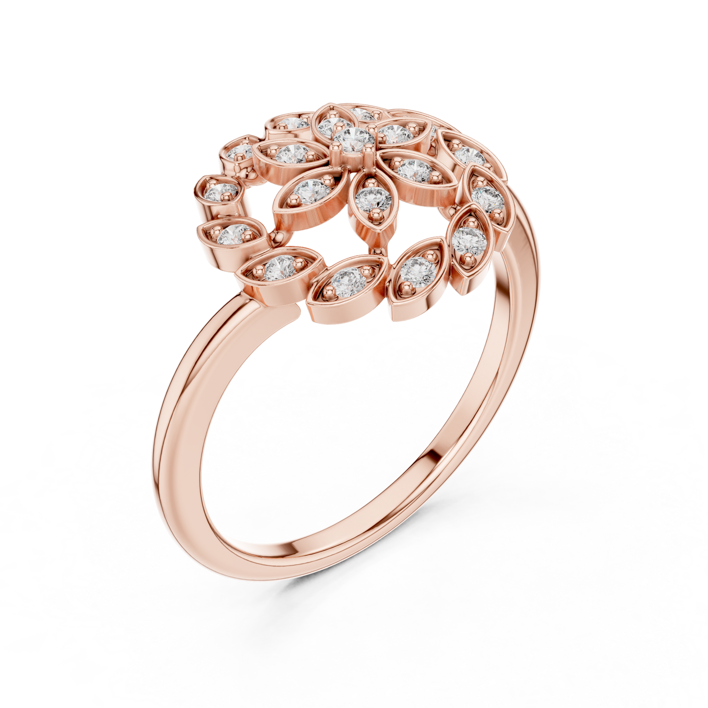 Mixed Shape Lab Grown Diamond Halo Ring
