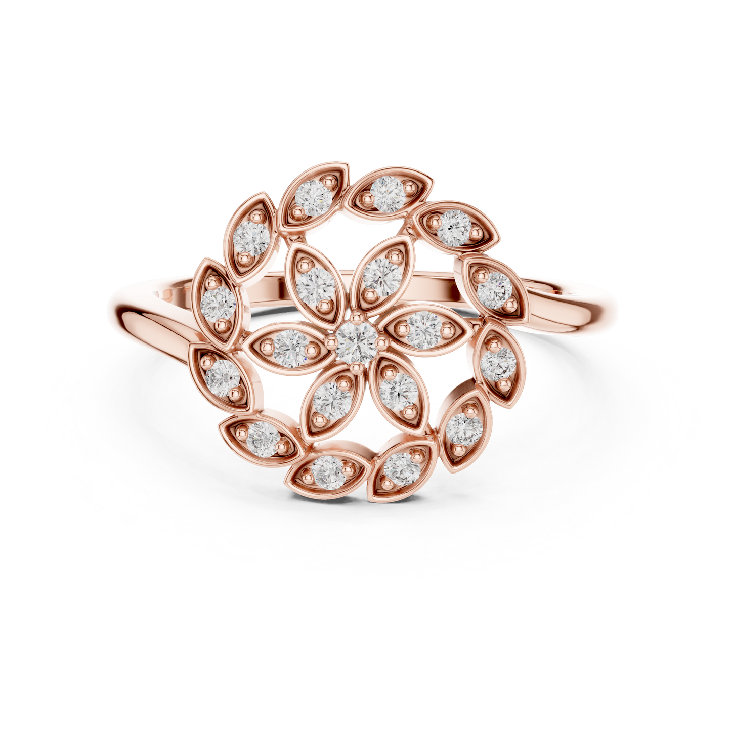 Mixed Shape Lab Grown Diamond Halo Ring