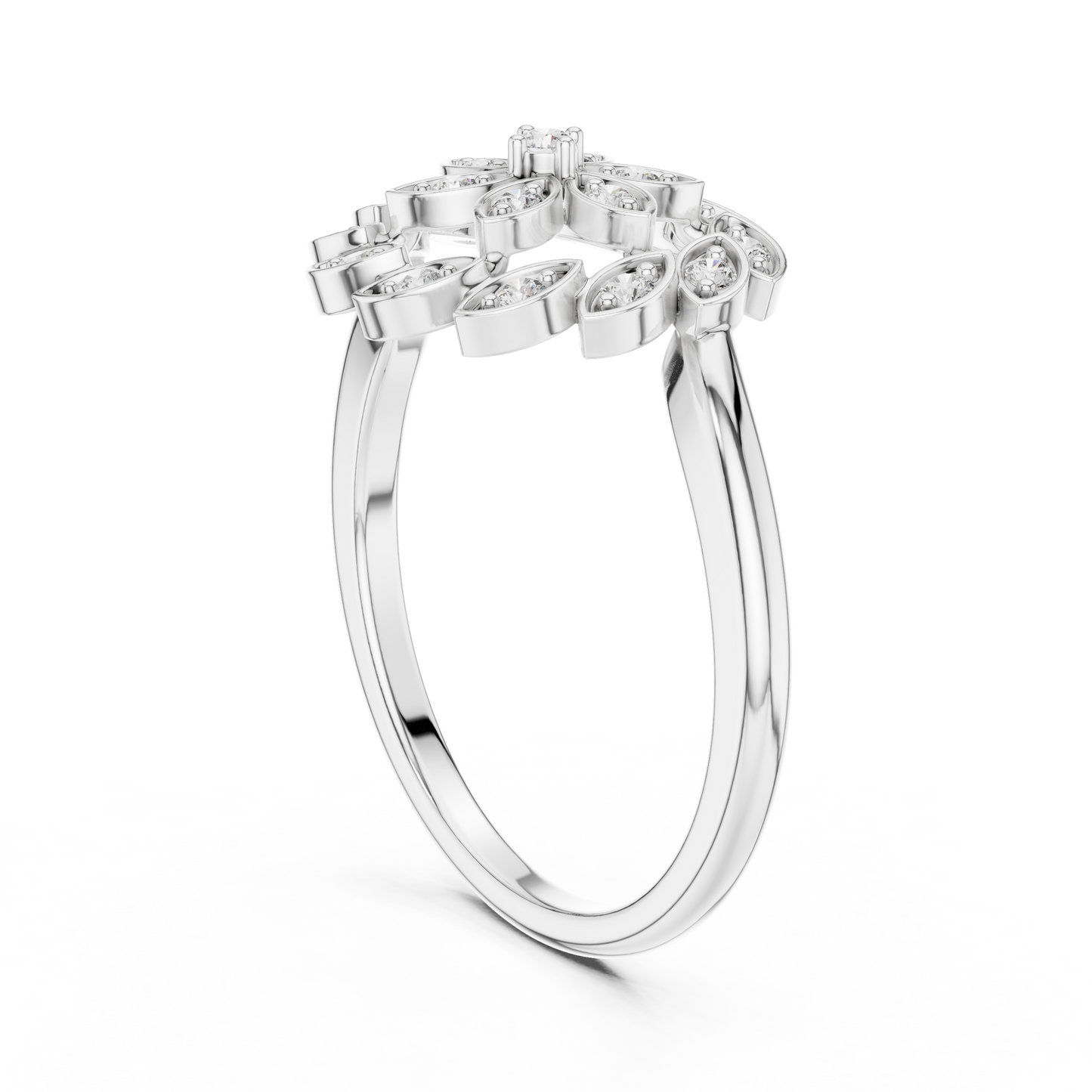 Mixed Shape Lab Grown Diamond Halo Ring