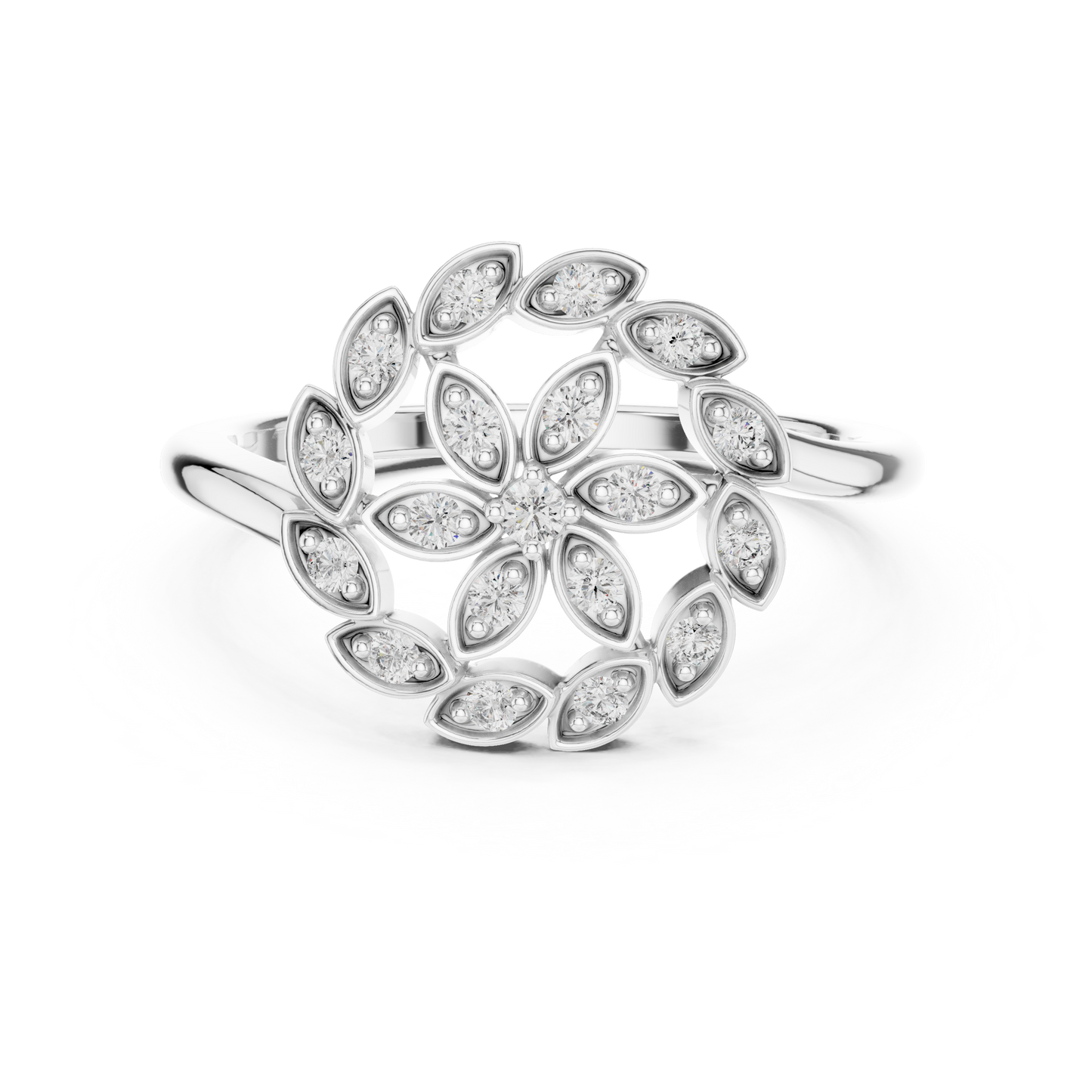 Mixed Shape Lab Grown Diamond Halo Ring