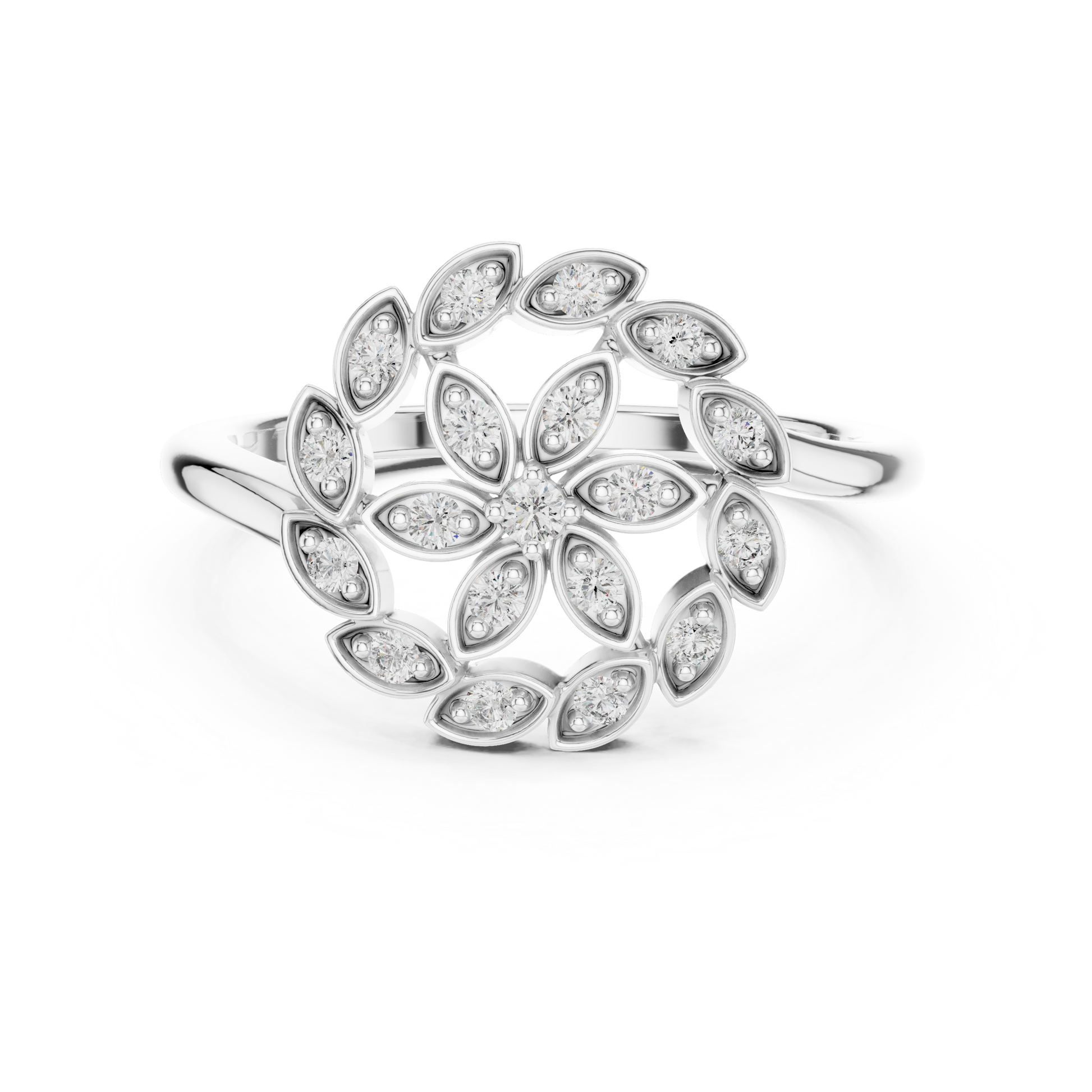 Mixed Shape Lab Grown Diamond Halo Ring