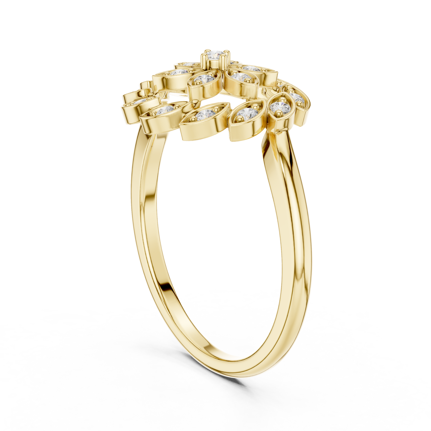 Mixed Shape Lab Grown Diamond Halo Ring