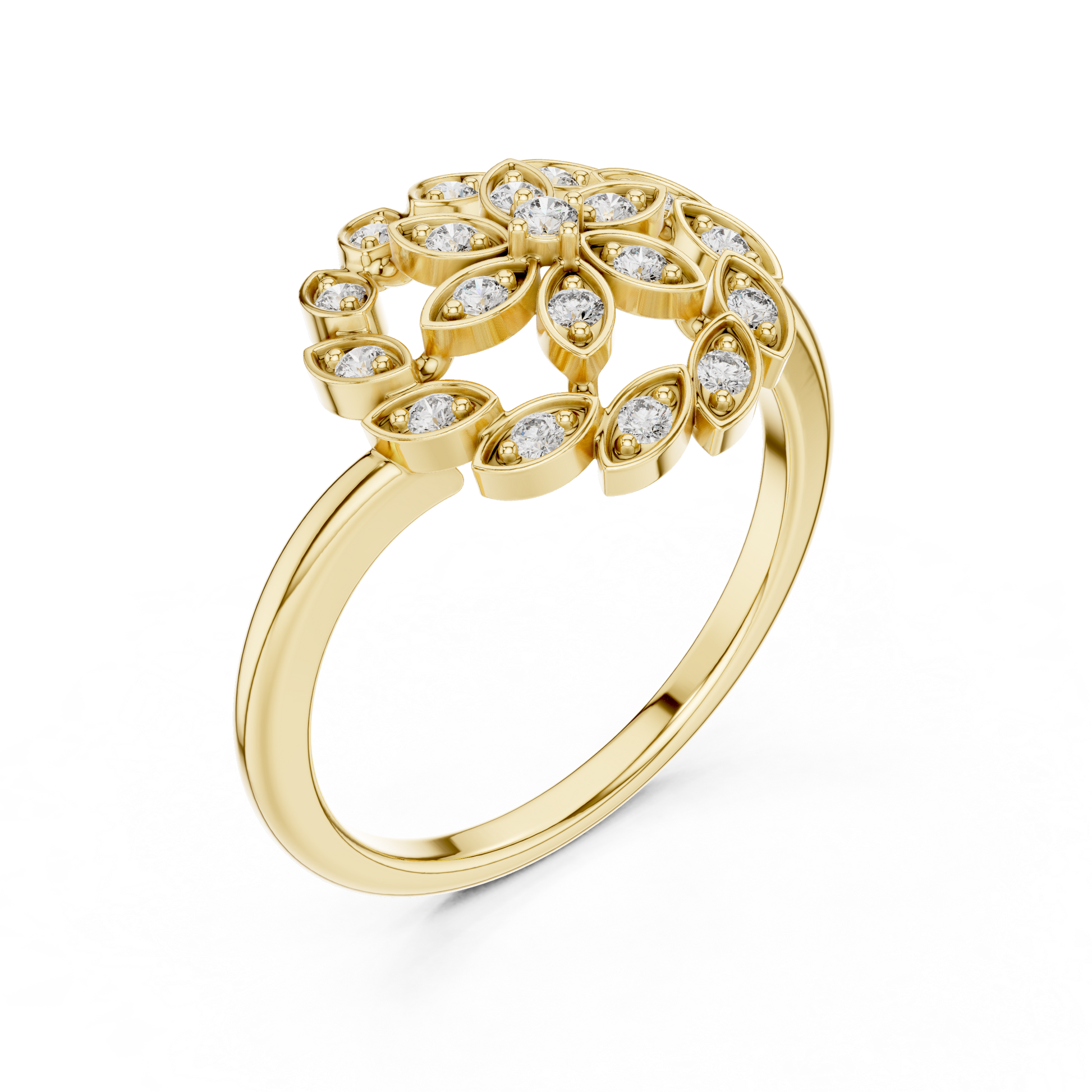 Mixed Shape Lab Grown Diamond Halo Ring