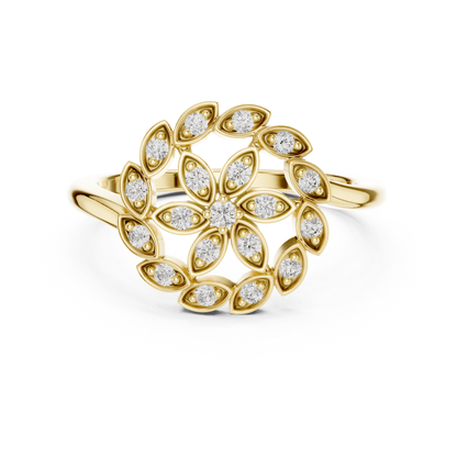 Mixed Shape Lab Grown Diamond Halo Ring