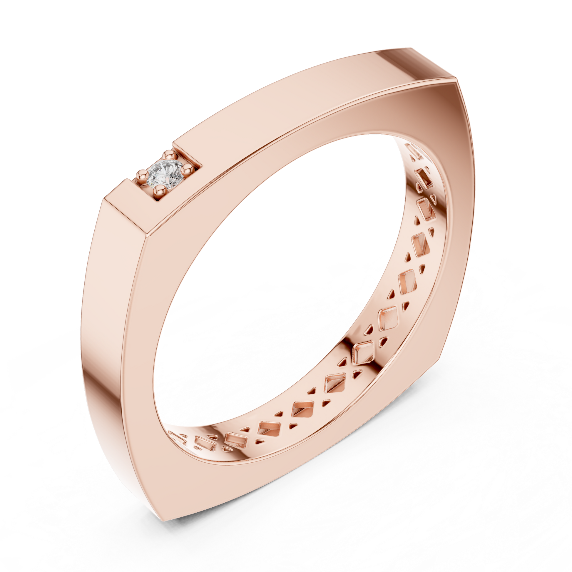 Cushion Bezel Lab Grown Diamond Ring