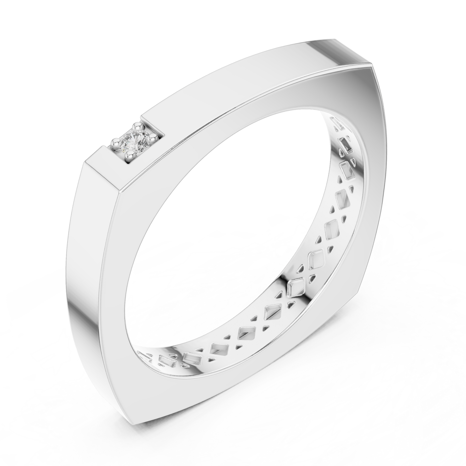 Cushion Bezel Lab Grown Diamond Ring