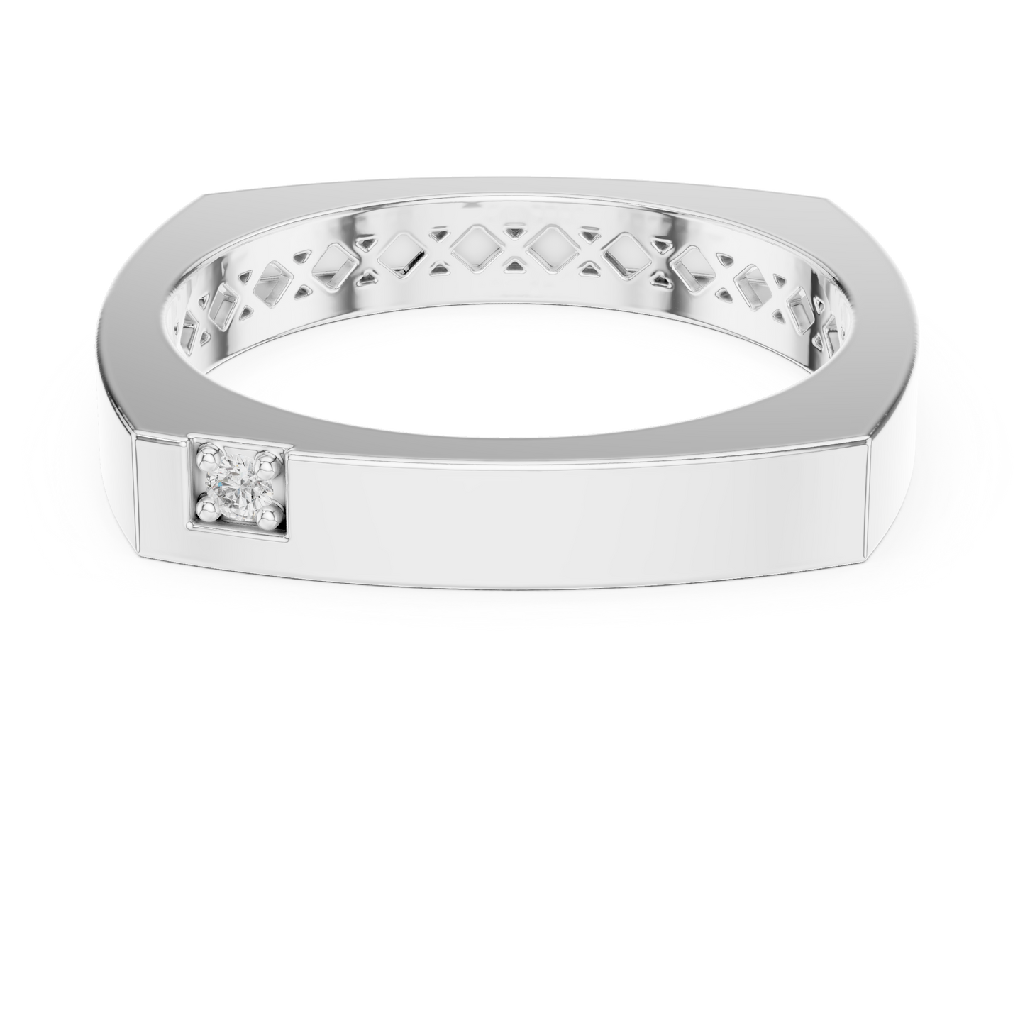 Cushion Bezel Lab Grown Diamond Ring