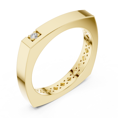 Cushion Bezel Lab Grown Diamond Ring