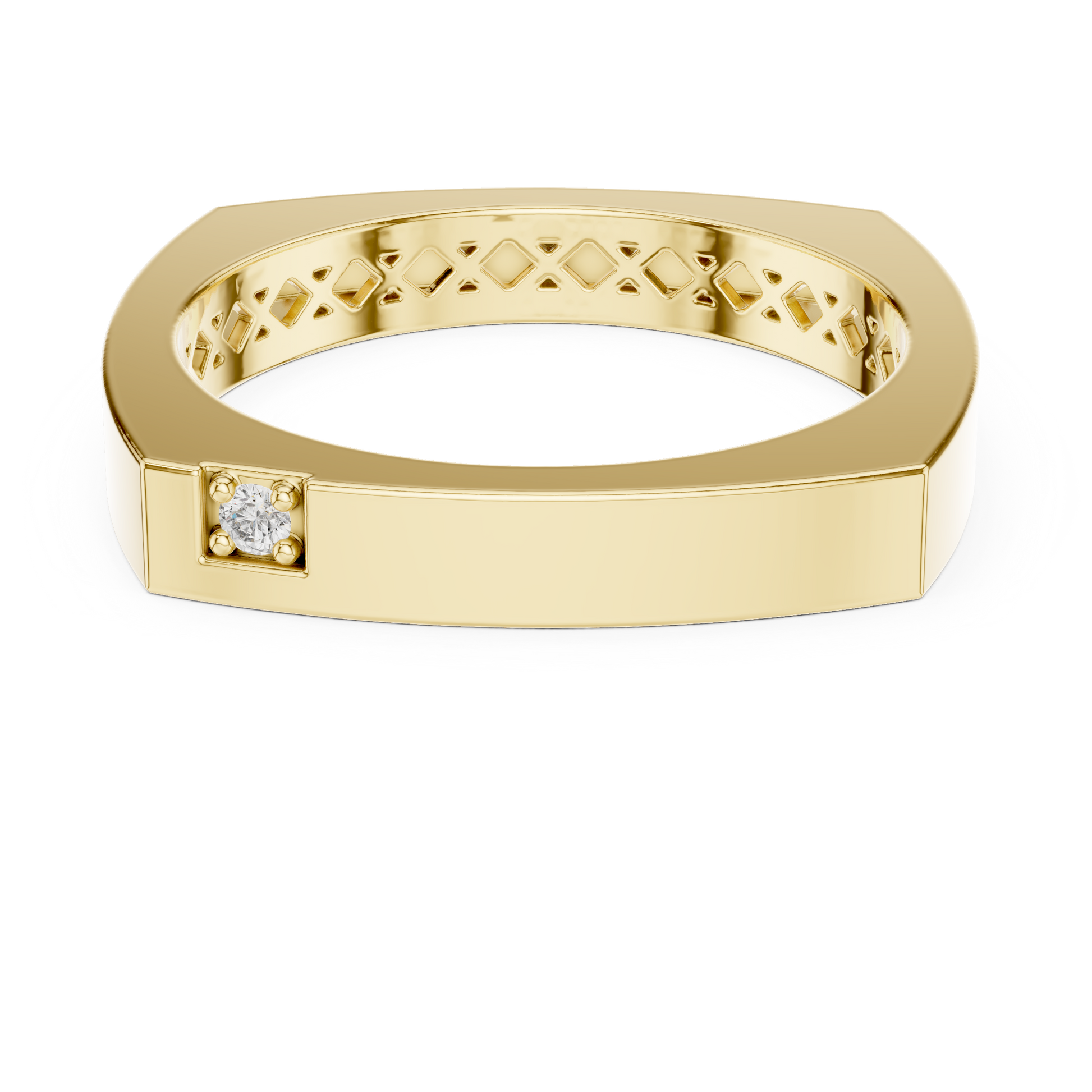 Cushion Bezel Lab Grown Diamond Ring