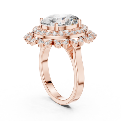 Mixed Shape Lab Grown Diamond Halo Ring