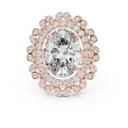 Mixed Shape Lab Grown Diamond Halo Ring