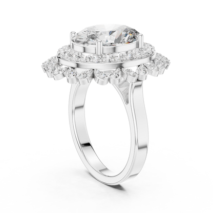 Mixed Shape Lab Grown Diamond Halo Ring