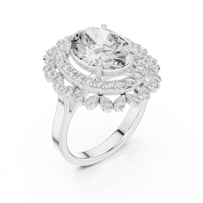 Mixed Shape Lab Grown Diamond Halo Ring