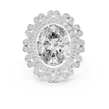 Mixed Shape Lab Grown Diamond Halo Ring