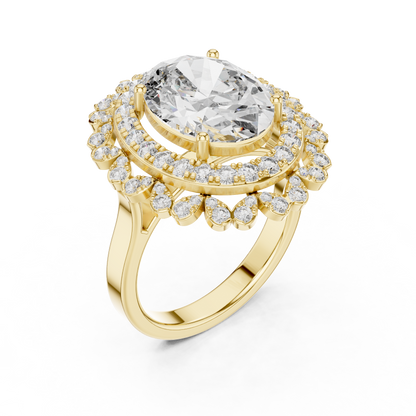 Mixed Shape Lab Grown Diamond Halo Ring