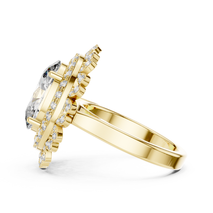 Mixed Shape Lab Grown Diamond Halo Ring