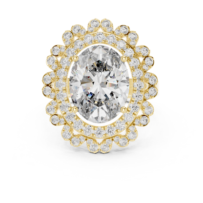 Mixed Shape Lab Grown Diamond Halo Ring