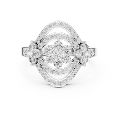 Round Halo Lab Grown Diamond Ring