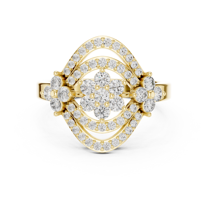 Round Halo Lab Grown Diamond Ring