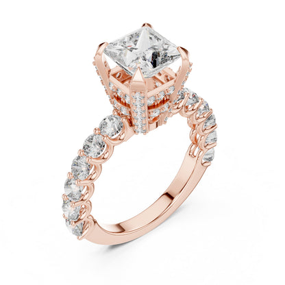 Round Halo Lab Grown Diamond Ring