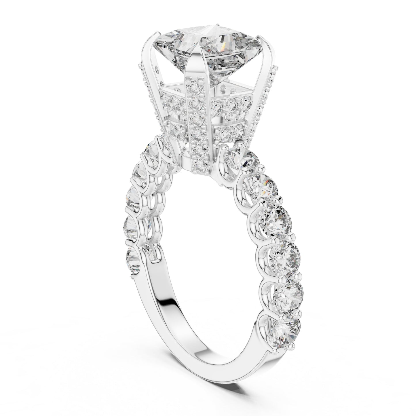 Round Halo Lab Grown Diamond Ring
