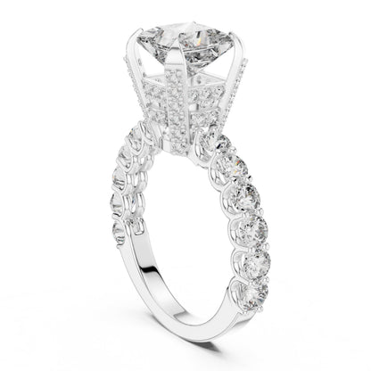 Round Halo Lab Grown Diamond Ring