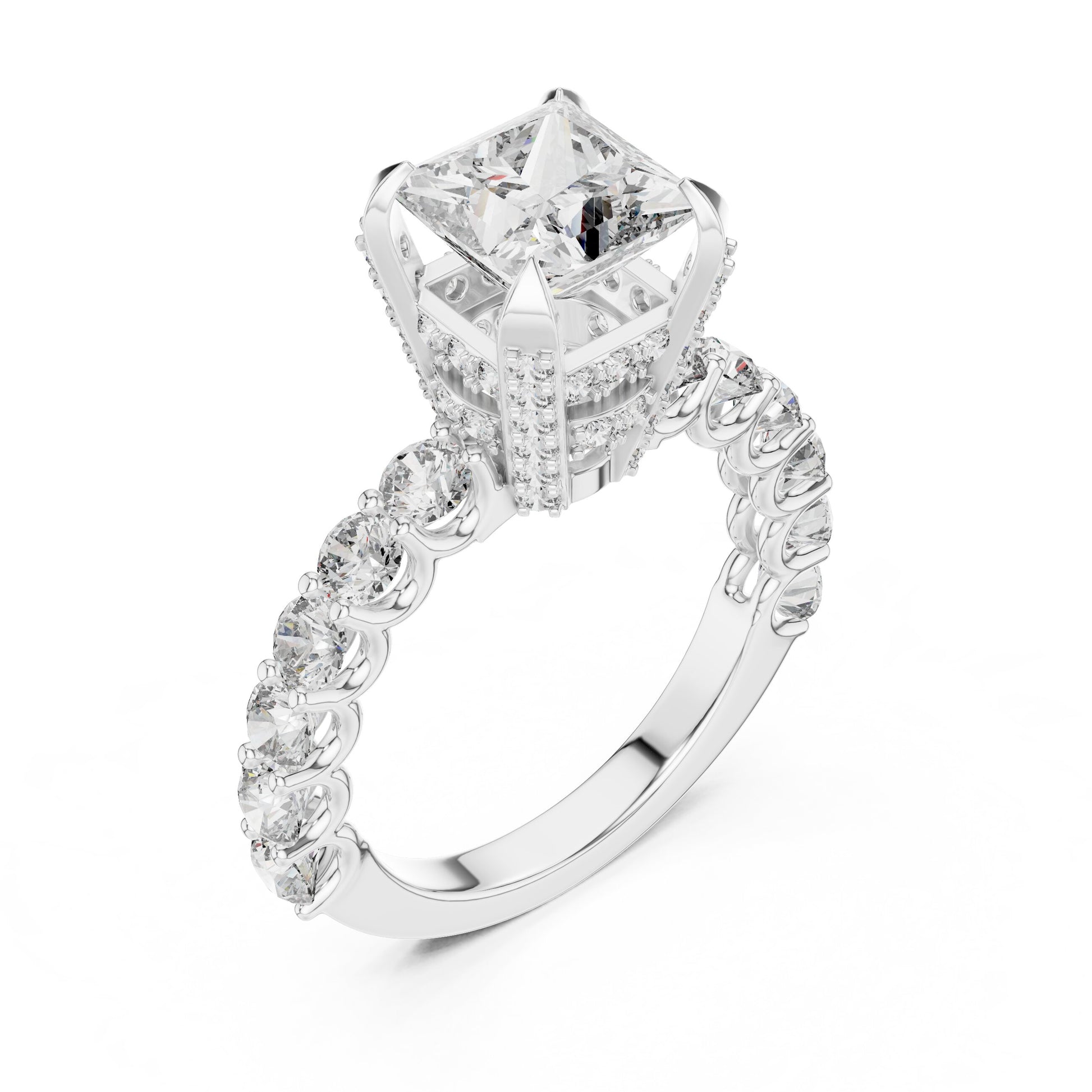 Round Halo Lab Grown Diamond Ring