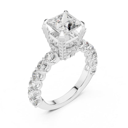 Round Halo Lab Grown Diamond Ring