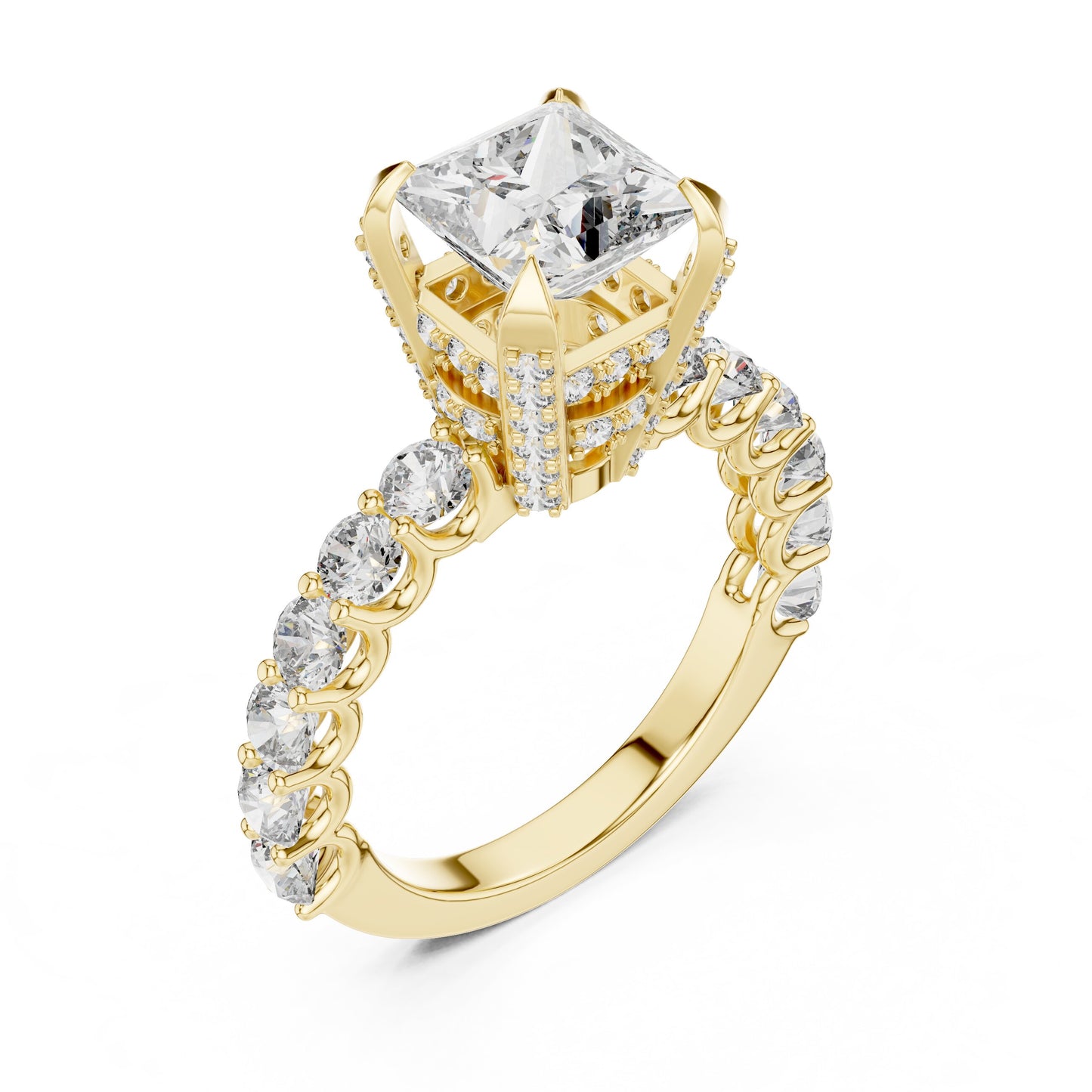 Round Halo Lab Grown Diamond Ring